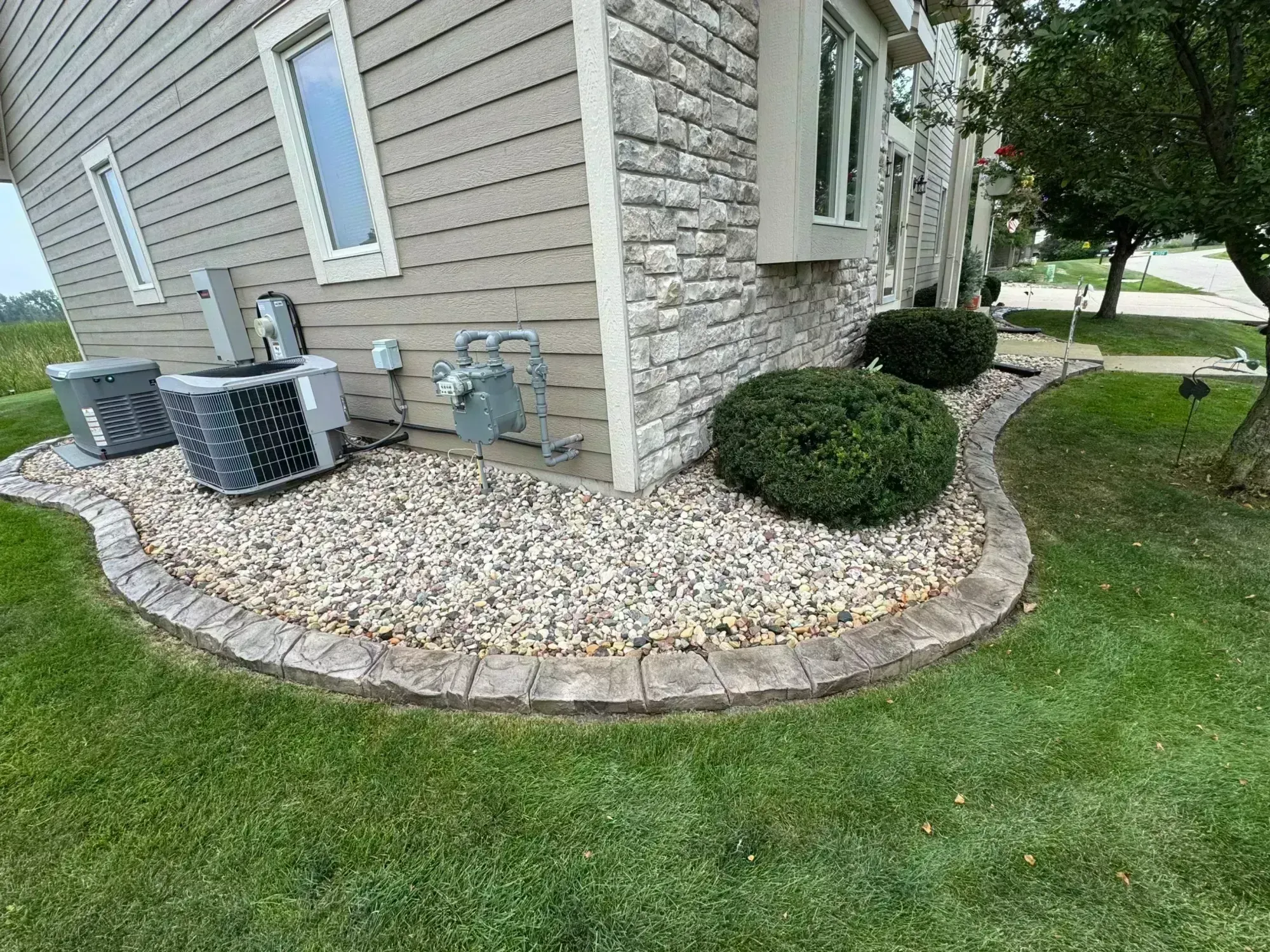 Curved Landscape Edging in Eagle River
